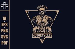 Biker Motorcycles Illustration