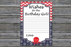 Octopus Wishes for the birthday girl,Adult Birthday party game-fun games for her-Instant download