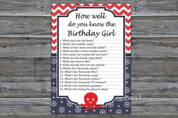 Octopus How well do you know the birthday girl,Adult Birthday party game-fun games for her-Instant download