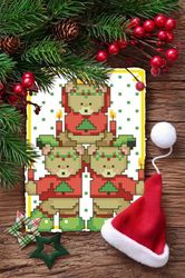 Digital | Vintage Cross Stitch Pattern Miniature | Christmas Miniature | ENGLISH PDF TEMPLATE