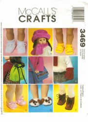 PDF Copy of the original MC Calls 3469 clothing patterns for dolls American Girl and dolls size 18 inches
