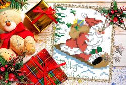 Digital - Vintage Cross Stitch Pattern - Miniature - Christmas Miniature - PDF