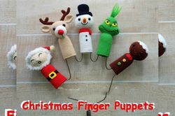 Crochet Pattern Christmas Finger Puppets