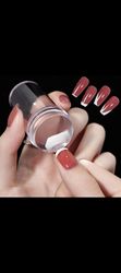 Transparent Nail stamper with scraper 2pcs ,jelly with silicone stamp for french nails manicuring  Kit Nail Art Stamping