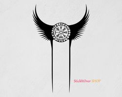 Exclusive Sticker Symbol Helm Of Dread And Wings Sticker Symbol Of Warriors Wall Sticker Vinyl Decal Mural Art Decor