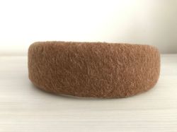 Brown Caramel Wool headband Made with our non headache headband