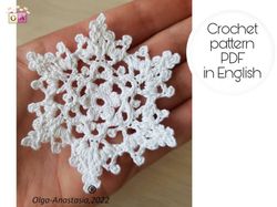 Snowflake  12 Christmas crochet pattern , crochet Snowflake pattern , crochet pattern , Irish Crochet , Motif crochet ,
