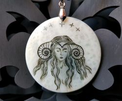Fairy necklace. Miniature painting of fairy on mother of pearl pendant