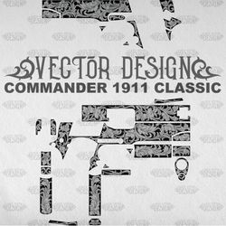VECTOR DESIGN Commander 1911 classic Scrollwork 1