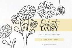 Daisy Birth Month Flower SVG files April Birthday Flower Clipart For Instant Download