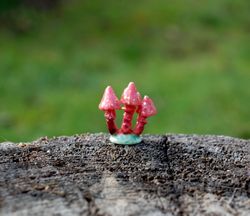 mushrooms Miniature porcelain figurine Tiny magic mushrooms Mini decorative figurine toadstools Terrarium, mini garden