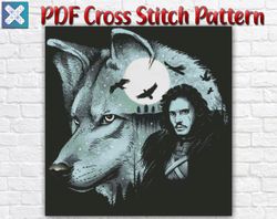 King Of Direwolves Cross Stitch Pattern / Game Of Thrones Cross Stitch Pattern / Dragon Cross Stitch Chart / Instant PDF