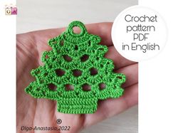 Christmas tree , Christmas crochet pattern , crochet  pattern , modern crochet pattern , Irish Crochet , Motif crochet ,