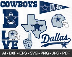Dallas Cowboys SVG, Dallas Cowboys files, cowboys logo, football, silhouette cameo, cricut, cut files, digital clipart,