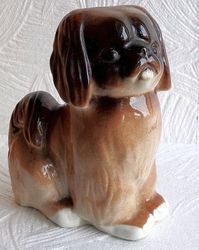 Vintage Porcelain Figurine Pekingese. Statuette Dog LFZ