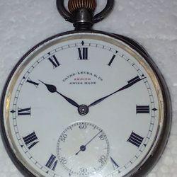 Zanith Pocket Watch Mod,1694 Vintage Silver Luxury Very Old Antiques Swiss watch