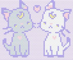 Easy cross stitch pattern, simple pastel embroidery pattern, fun embroidery for begginers for kids