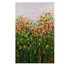 Sunflower Oil Painting Flower Painting Original Art Floral Artwork by Anna Antonova