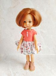 Dress for Paola Reina, clothes for a doll 13 inches