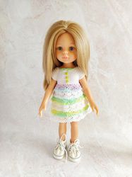 Dress for Paola Reina, clothes for a doll 13 inches