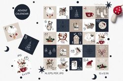Advent Calendar Printable Christmas Card
