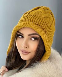 Winter knitted  hat for women. a Christmas present for her, thin knitted hat.