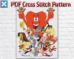 Looney Tunes Cross Stitch Pattern / Bugs Bunny Cross Stitch Pattern / Tweety Cross Stitch Pattern / Roger Rabbit Chart