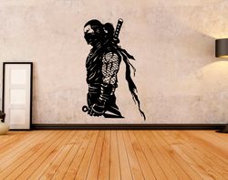 ninja fighter sticker ninja warrior, japanese martial art, car sticker wall sticker vinyl decal mural art decor