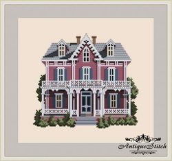 041 Cape May Victorian House Cross Stitch Pattern PDF New Jersey Victorians Across America Compatible Pattern Keeper