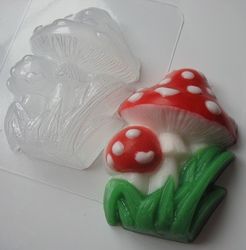 Amanita mushrooms - plastic mold