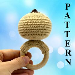 Breast crochet pattern, crochet breast teether, boobs rattle pattern, amigurumi tutorial pdf download baby toy