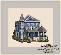 075 St. Charles Ave Victorian House Cross Stitch Pattern PDF Victorians Across America Compatible Pattern Keeper