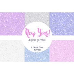 New Year Glitter Texture | Purple Glitter Paper