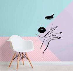 beautiful girl sticker wall sticker vinyl decal mural art decor