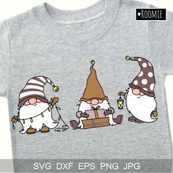 Christmas Gnomes Svg, Scandinavian New Year Winter Elf Vector Clipart Shirt Design, Christmas card
