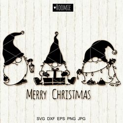 Christmas Gnomes Cut files, Christmas shirt design, Scandinavian New Year Winter Elf Vector Clipart, Christmas card
