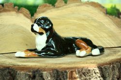 bernese mountain dog figurine, porcelain statuette