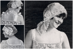 Digital | Vintage Crochet Pattern Yokes and Caps | Vintage 1910s | ENGLISH PDF TEMPLATE