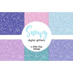 Snowy Glitter Texture | Scrapbooking Glitter Paper