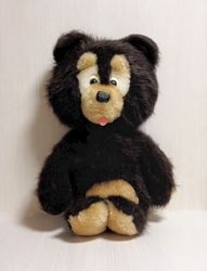 Large Soviet Teddy Bear. Antique Plush Toy Brown Bear USSR