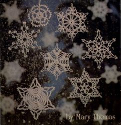 Snowflakes Christmas Ornaments Vintage Crochet Pattern PDF Snowflakes Crochet