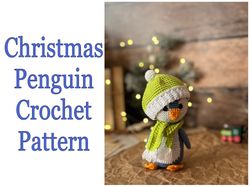 Crochet pattern christmas penguin.