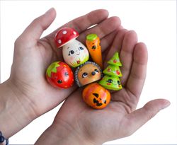 Advent calendar fillers mini set 6 pcs Christmas gift cute cawaii ornament figurine Xmas stocking filler Small toy