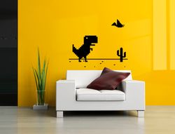 dinosaur google sticker internet computer game wall sticker vinyl decal mural art decor