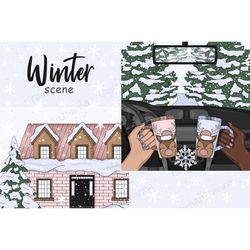 Winter House Clipart | Adventure Clipart