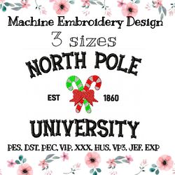 Embroidery design north pole
