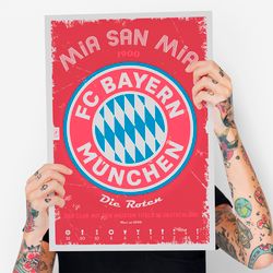 poster fc bayern munchen | digital download | football decor | print