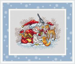 Santa Claus 4 Cross Stitch Pattern Christmas Cross Stitch Pattern Deer Cross Stitch Pattern Christmas decor