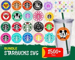 1500 Starbucks Wrap SVG Bundle, Bundle svg, eps, png, dxf