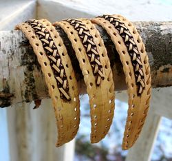 Original wooden headband, Birch bark headband
